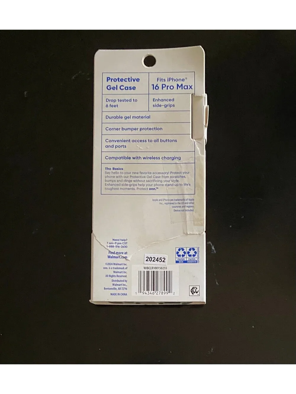 Onn Case for iPhone 16 Pro Max Clear
